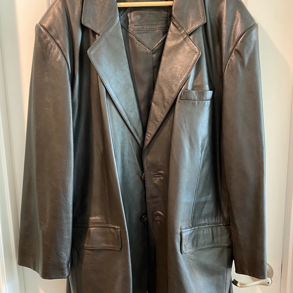 Leather blazer